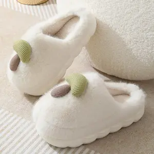 Moda Unisex calde pantofole da interno inverno comode soffice donne peluche camera da letto pantofole di cotone all'ingrosso