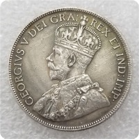 Réplica de Moneda Canadiense Antigua de 1921, 50 Centavos de Canadá, Serie Rey Jorge V, Regalos de Recuerdo
