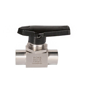 วาล์วบอลสแตนเลส ROKE ขนาด 1/4NPT 3000PSI สำหรับใช้งานกับเครื่องมือ - Product Image 2