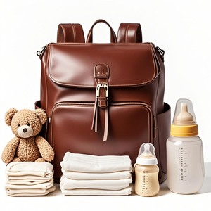 Sacs à couches pour bébé <span class=keywords><strong>de</strong></span> grande capacité imperméables en cuir microfibre avec logo personnalisé <span class=keywords><strong>sac</strong></span> à dos <span class=keywords><strong>de</strong></span> <span class=keywords><strong>maternité</strong></span> pour maman <span class=keywords><strong>sac</strong></span> <span class=keywords><strong>de</strong></span> bébé pour l'accouchement - Product Image 1