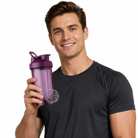 Offre Spéciale – Gourde de Sport Portable en Plastique Type Paille pour Gym et Activités Extérieures, Bouteille de Protéines Sans BPA Anti-Fuite