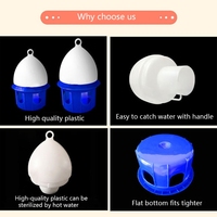 Abreuvoir automatique écologique pour petits animaux et oiseaux, portable, pour pigeons et poulets, avec poignée, en plastique durable, arrondi, 4L 6L