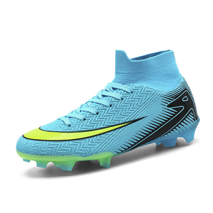 Scarpe da Calcio Alte e Medie, Scarpini da Calcio e Futsal FG HG AG TF, Suola Piatta, in Pelle PU e Tessuto Elasticizzato, per Sport di Squadra, Uomo e Donna - Product Image 2