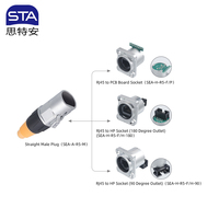 Conector de Red Ethernet RJ45 Industrial Tipo D para Montaje en Panel de Pared, Resistente al Agua IP65, Conector Hembra de Chasis Metálico EtherCon RJ45