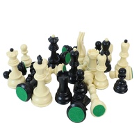 Vente directe en usine, 9.7cm, matériau ABS, style zèbre, ensemble de 34 pièces d'échecs triples pondérées