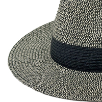 Chapeau personnalisé unisexe printemps été respirant soleil paille deux tons tresse disquette plage Panama avec ruban pêche papier Fedora chapeau