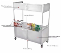 Chariots de livraison mobiles, multifonctionnels et pliables pour le petit-déjeuner, les collations du marché nocturne, les boissons fraîches, la glace, la restauration rapide et le café