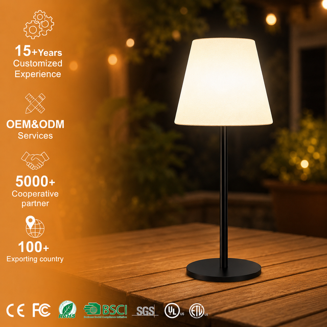 Outdoor Decorative Lighting Camping Restaurant Black Ip44 Waterproof 2w Led Solar Table Lamp