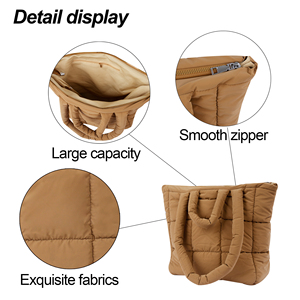 Puffer Tote <strong>Bag</strong> Quilted Puffy Purse Cute Padded Winter Shoulder <strong>Bags</strong> Lightweight Down Handbag for Women Work Travel - Product Image 3