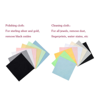 Chiffon de polissage de bijoux en daim de bonne qualité personnalisé argent or 8*8cm