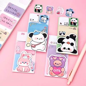 Bloc de Notas Autoadhesivo con Diseño de Animales de Dibujos Animados, 12x6cm, Diseño de Corazón para Niñas, Material Escolar Imprescindible - Product Image 3