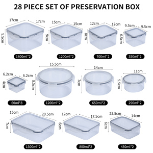 <b>Hot</b> Selling 16 Pack Set Kitchen Microwave Refrigerator Plastic With Easy Snap Lids <b>Food</b> Storage <b>Container</b> - Product Image 4