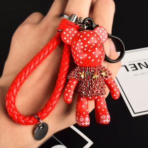 Most Sell Products Crystal Rhinestone Bear Keychain Cartoon Keychain Charms - Product Image 3