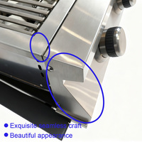Barbecue de cuisson à gaz GPL/GN 40 pouces, robuste et haut de gamme, en acier inoxydable 304, pour cuisine extérieure et événements domestiques