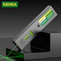 Niveau laser portable haute précision à vision nocturne verte avec niveaux à bulle intégrés pour mesure extérieure en forte lumière