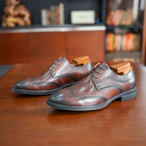 Nouvelle collection printemps : Chaussures en cuir pour hommes, formelles et décontractées, tendance, à bout large, style britannique, chaussures de gentleman - Product Image 3