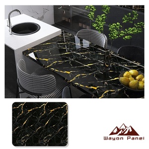 Papier Peint Mural Auto-Adhésif Wayon Haute Qualité Plaqué Or Marbre Design <span class=keywords><strong>Moderne</strong></span> Imperméable Décollable et Collable pour <span class=keywords><strong>Cuisine</strong></span> - Product Image 5