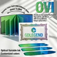 Encre optique variable (OVI) en gros pour usine, encre caméléon à changement de couleur, sérigraphie anti-contrefaçon pour la sécurité des certificats