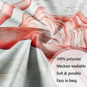 Hồng Flamingo rèm tắm Retro hải lý đại dương bản đồ san hô Seashell thuyền buồm phòng tắm Rèm phòng tắm trang trí nhà trong kho - Product Image 5