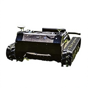 เครื่องตัดหญ้าอัจฉริยะแบบสายพานลำเลียง พร้อมรีโมทคอนโทรล 24V 1200W ใช้พลังงานแบตเตอรี่ ระดับมืออาชีพ ใบมีดแบบหมุน พร้อมฟังก์ชั่นย่อยหญ้า - Product Image 1