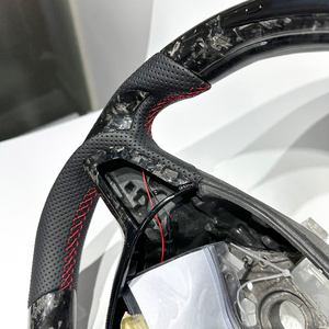 Nuevo Estilo para <span class=keywords><strong>Skoda</strong></span> Octavia RS Scout Kodiaq <span class=keywords><strong>Fabia</strong></span> Superb Scala Rapid con Volante de Fibra de Carbono Negro Forjado con LED RPM - Product Image 5