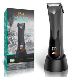 Tondeuse à cheveux corporelle rechargeable étanche à LED, tondeuse électrique pour hommes, <span class=keywords><strong>rasoir</strong></span> pour l'épilation du pubis, du bikini, du corps, pour le toilettage masculin - Product Image 1