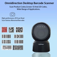 Lecteur de codes-barres 2D de bureau YUNEW, lecture automatique continue de codes-barres 1D 2D QR, scanner omnidirectionnel pour magasin, paiement POS