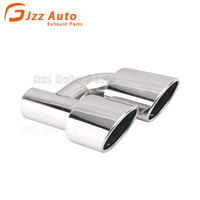 Silencieux d'échappement arrière de voiture Modifier le tuyau d'échappement ovale Type H 2.5 "Inlet Universal End Tip Dual Exhaust Tips pour W204 W211