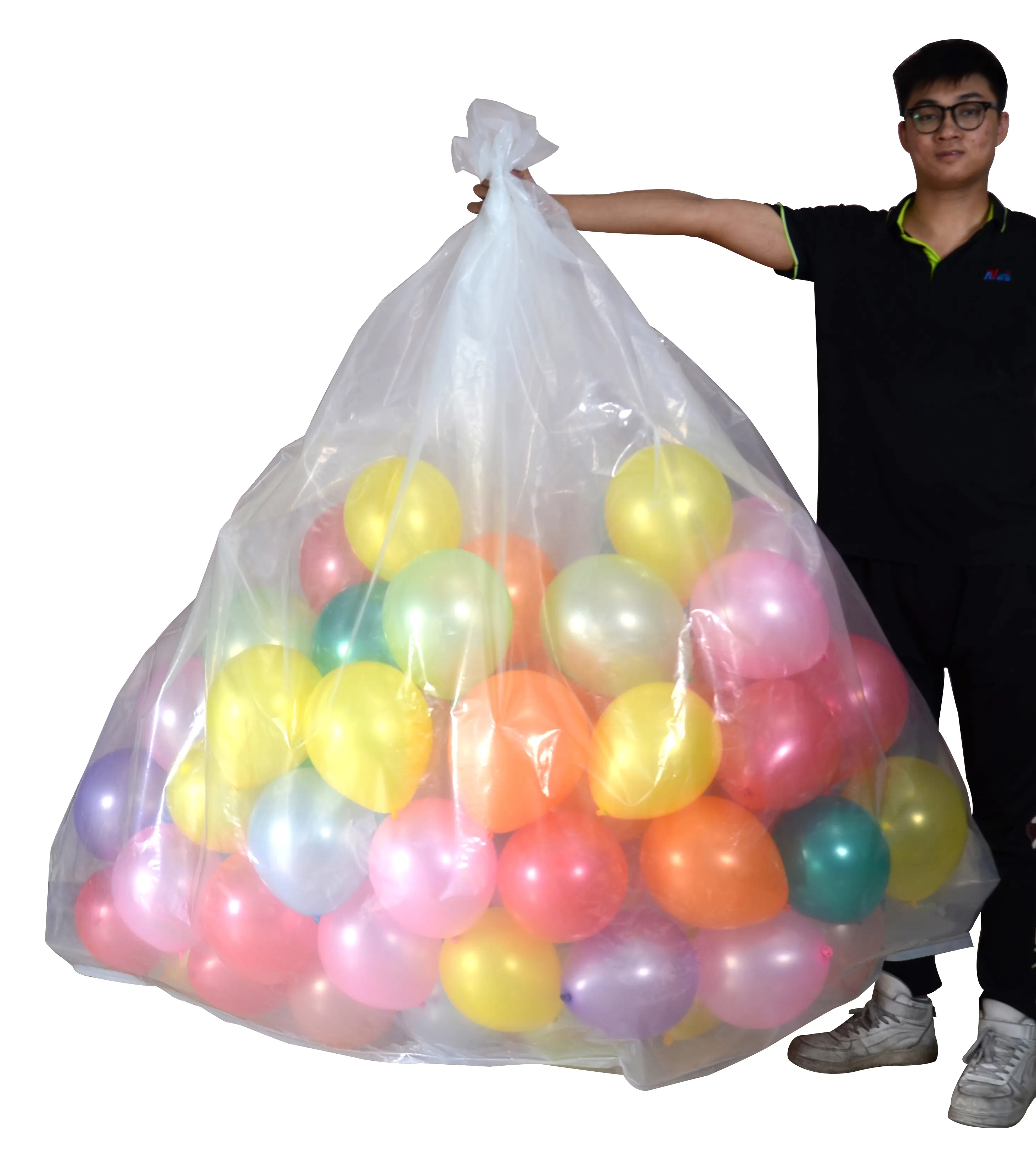 Transparante Grote Grote Pe Plastic Zak Voor Het Verpakken Van Goederen Ballon