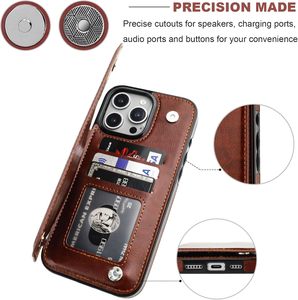 Funda de Cuero con Ranura para Tarjetas para iPhone 17 PRO Max, Diseño Crazy Horse, para iPhone 16 15 14 13 12, Funda Protectora Tipo Flip - Product Image 4