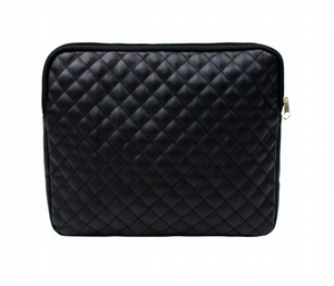 Housse et sac pour ordinateur portable en polyester mat noir imperméable et matelassé - Étui de protection pour les voyages d'affaires - Product Image 1
