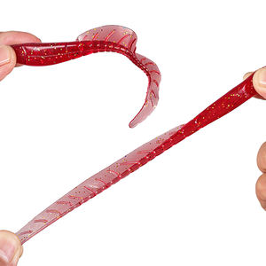 Palmer 5,8 cm 7,5 cm 8,6 cm Curled Long Tail Soft Fishing Köder Plastic Grub Soft Plastic Wurm köder Bass Soft Lure - Product Image 2