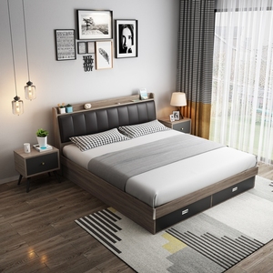 Cadre de lit élégant et minimaliste avec un <span class=keywords><strong>design</strong></span> à profil bas pour les appartements urbains modernes et les suites d'hôtels de charme - Product Image 1
