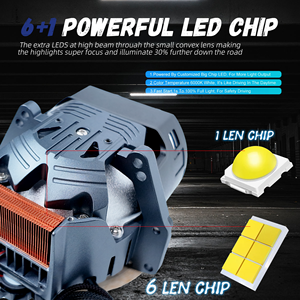 Chenlang Super Bright, projecteur bi-LED double laser personnalisé, faisceau haut/bas, 156W/90W, RHD LHD, type de lumière elliptique carrée plate, 3.0 - Product Image 4