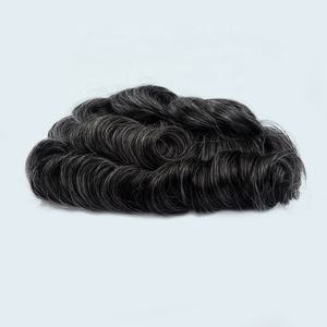 Prothèse capillaire pour homme avec nœuds blanchis, en cheveux humains vierges indiens, système Lace Front, modèle Holly Wood - Product Image 3