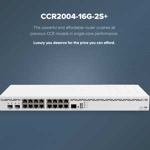 MikroTik CCR2004-16G-2S+ เราเตอร์อัจฉริยะไร้สาย 16 พอร์ต Gigabit 2 พอร์ต Gigabit Optical รองรับ Wi-Fi 802.11ac QoS WPS FTTH - Product Image 2