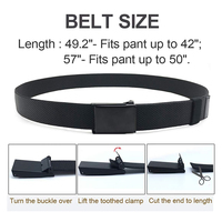 Ceinture tactique en nylon légère et résistante à l'usure, ceinture élastique extensible pour hommes, durable, pour activités de plein air, golf, ceintures tactiques décontractées