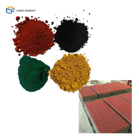 Pavé de béton, carreaux brik, 12 pigments, utilisation de la poudre de oxyde de fer rouge et jaune