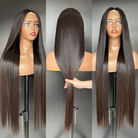 Harga termurah dari produsen Vietnam warna alami sudah dibuat Wig HD Swiss renda rambut manusia Wig