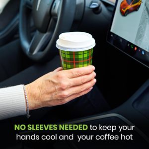 Gobelet en papier écologique imprimable 6oz blanc/noir pour café, gobelet ondulé double paroi avec couvercle pour boissons chaudes - Product Image 6