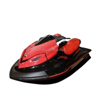 Bateau à moteur économique Hison 1400cc en fibre de verre/moteur Jetski 4 temps motomarine avec 3 places Wave Boat Jet Ski