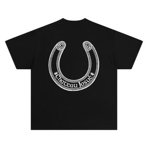 Nouveau slogan : T-shirt décontracté unisexe en pur coton à manches courtes avec motif fer à cheval imprimé – Collection Tendance - Product Image 5