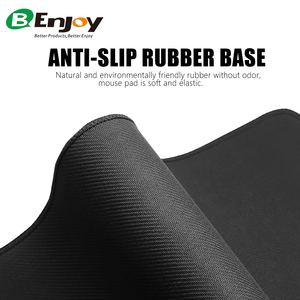 マウスとキーボードのコンピュータアクセサリー用のカスタムサイズのゲーマーデスクマット付き黒耐水性大型ゲームマウスパッド - Product Image 4