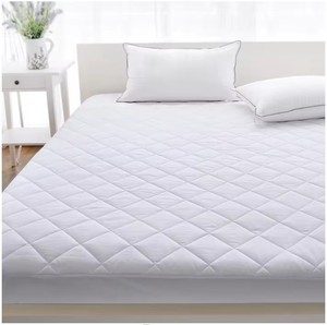 Funda de colchón de poliéster blanco más vendida para proyectos de Hotel Protector acolchado de múltiples agujas para colchones de cama de dormitorio - Product Image 1
