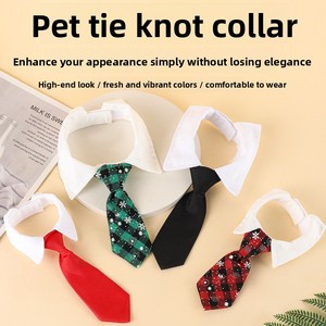 Cravate Vintage à Carreaux pour Animaux de Compagnie, Décoration de Vêtements pour Chats et Chiens, Foulard de Gentleman, Fausse Nœud Papillon, Collier Style Britannique en Polyester-Coton - Product Image 2