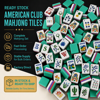 Jeu de Mahjong Américain Thème Vacances de Golf 160 Pièces Personnalisé en Acrylique Pliable Écologique Tuiles de Mahjong Modernes Divertissement de Luxe