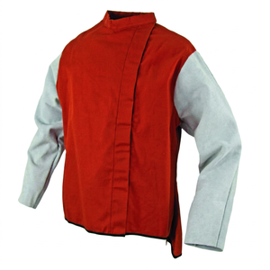 Veste de soudage résistante à la chaleur bleu-noir à manches longues, coupe classique, pour usage en usine et atelier, 300 ° C-500 ° Sutures surfilées - Product Image 5