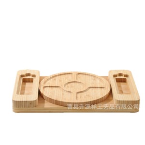 Tabla de Quesos de Bambú, Tabla de Cortar de Madera, Plato para Pan, Bandeja de Servir para Cocina, 25x42cm, Color Natural - Product Image 2
