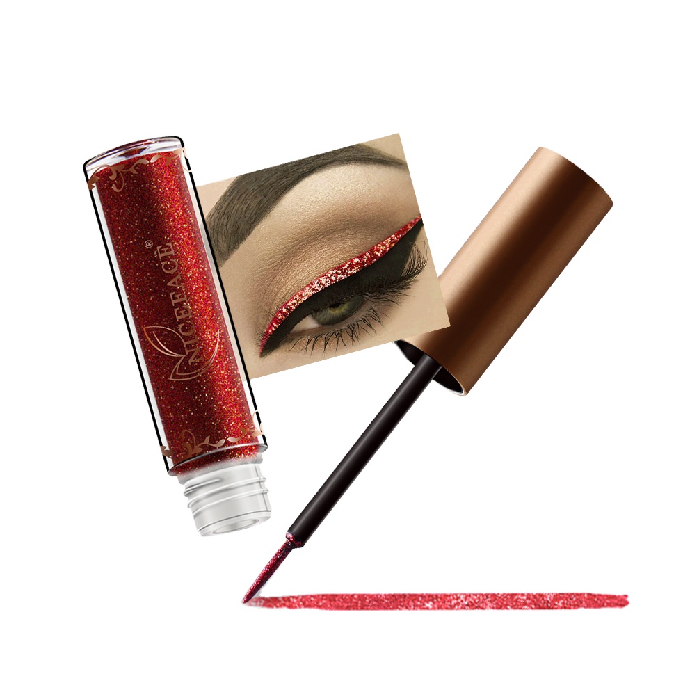 New Product Metallic Color Sparkling Diamond 12 Color Liquid Eyeliner High Gloss Pearlescent Liquid Eyeliner