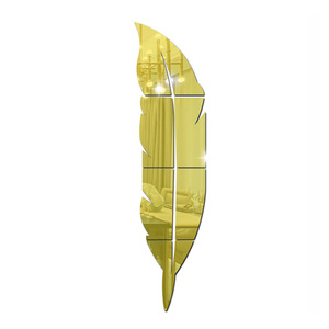 Varias pegatinas de pared 3D de acrílico con efecto espejo de plumas autoadhesivas <span class=keywords><strong>TKV</strong></span>, decoración de pared para habitación de hotel, para habitación infantil - Product Image 2